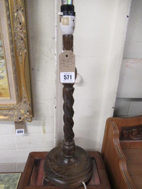 OAK BARLEY TWIST LAMP BASE Image
