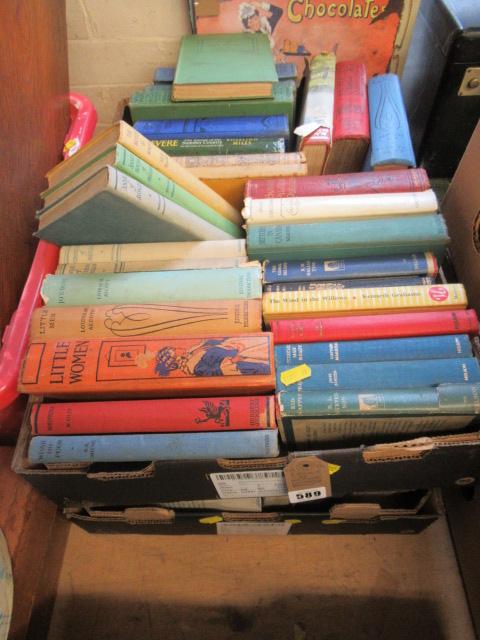 TWO BOXES OF VINTAGE HARDBACK BOOKS Image