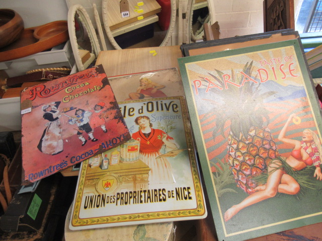 QUANTITY OF TIN ADVERTISING SIGNS Image