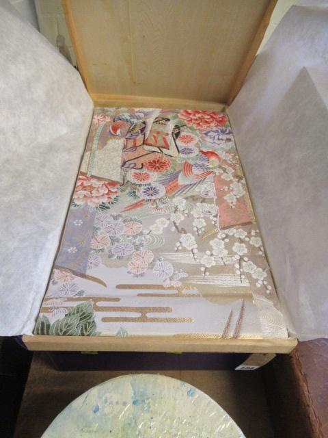 BOX OF CASED TEXTILES ETC Image