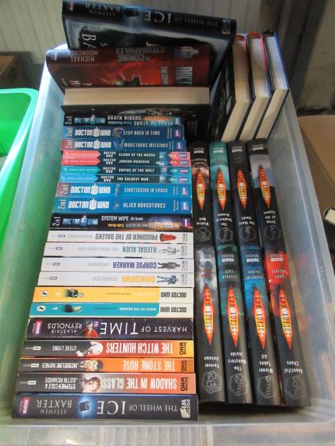 TWO BOXES OF DR WHO NOVELS Image