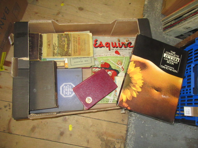 BOX OF VINTAGE BOOKS ETC Image