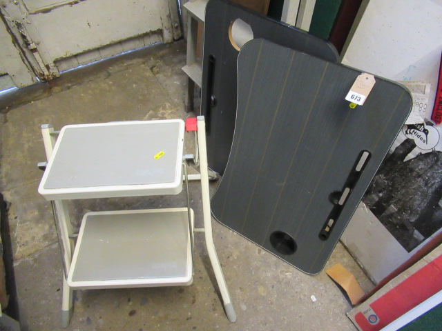 STEPS AND TWO FOLDING TABLES Image