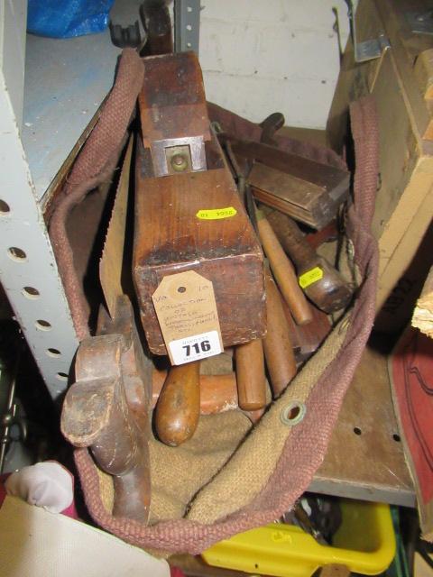 COLLECTION OF VINTAGE WOOD TURNING TOOLS ETC Image