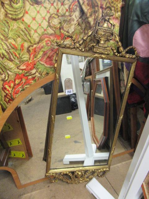 GILT FRAMED DECORATIVE MIRROR AND ONE OTHER Image