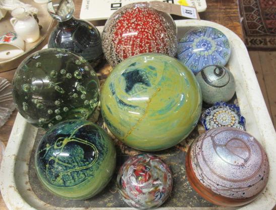 TRAY OF PAPERWEIGHTS Image