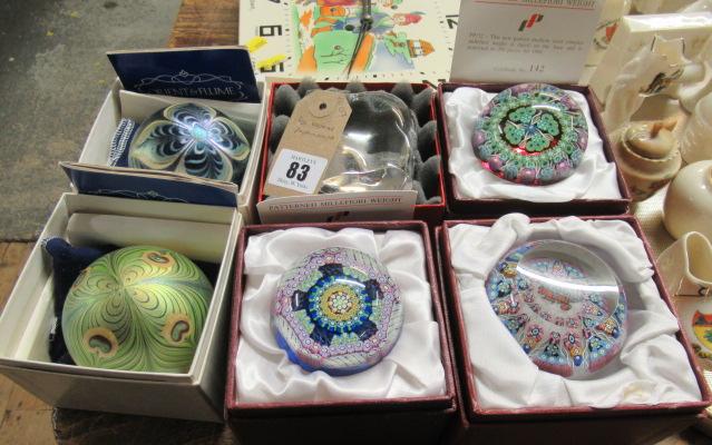 SIX BOXED PAPERWEIGHTS Image