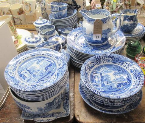 LARGE QUANTITY OF SPODE BLUE AND WHITE POTTERY Image