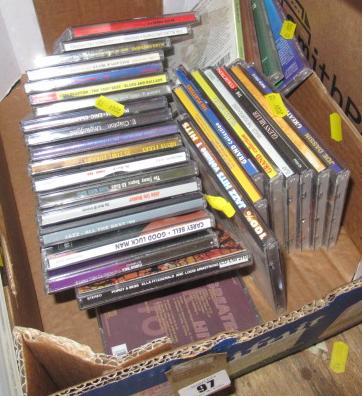BOX OF CDS INCLUDING ERIC CLAPTON AND ELVIS  Image