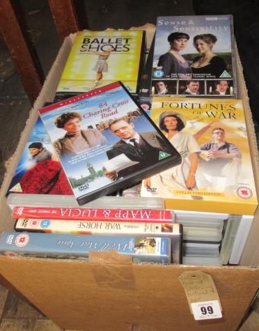 BOX OF DVDS INCLUDING THE FORTUNES OF WAR Image
