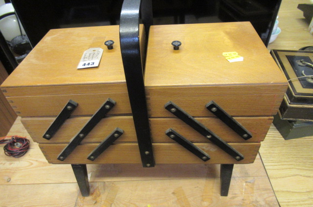 SEWING BOX AND CONTENTS Image