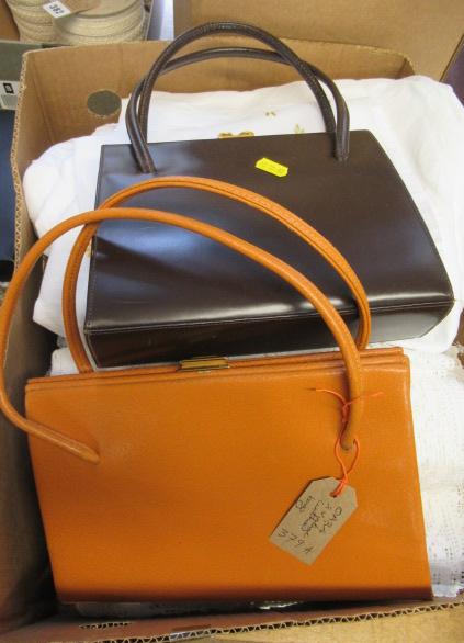 TWO VINTAGE LEATHER HANDBAGS Image