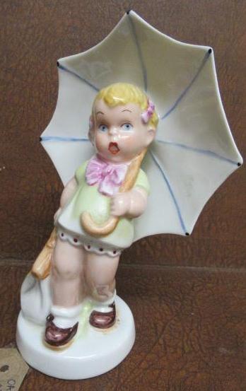 ROYAL DUX CHILD FIGURE WITH UMBRELLA Image