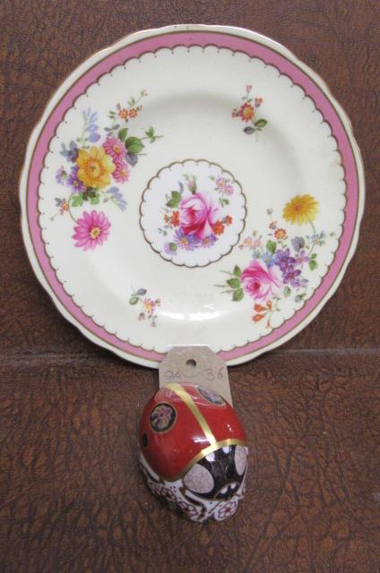 ROYAL CROWN DERBY LADYBIRD AND PLATE Image