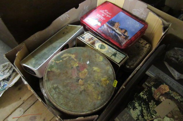 BOX OF OLD TINS Image