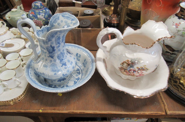 TWO JUG AND BOWL SETS Image