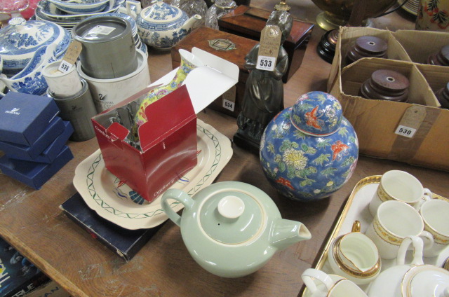 GINGER JAR  POOLE TEA POT AND FIVE OTHERS Image