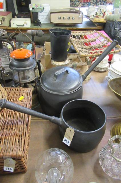 TWO CAST IRON PANS Image