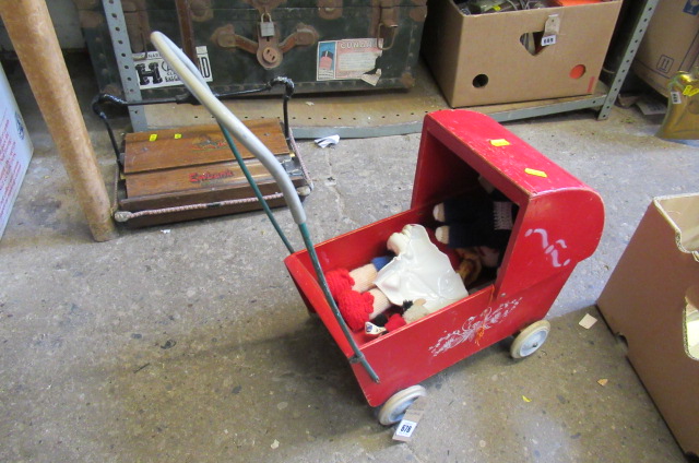 DOLLS PRAM AND CONTENTS Image
