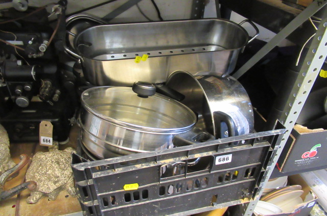 BOX OF STEEL AND OTHER PANS Image