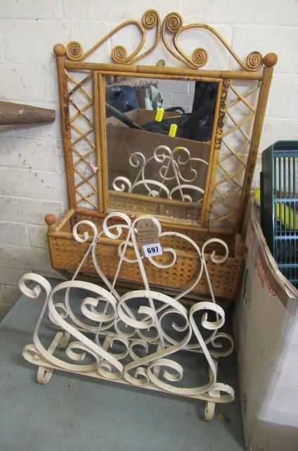 MAGAZINE RACK AND BAMBOO MIRROR Image