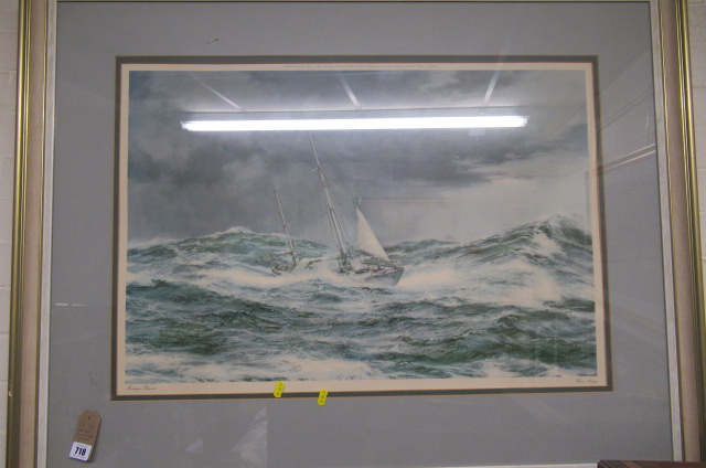 LARGE SEASCAPE PRINT MONTAGUE DAWSON Image