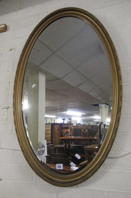 OVAL GILT FRAMED MIRROR Image