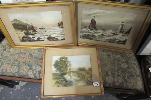 WATERCOLOUR AND TWO PRINTS Image