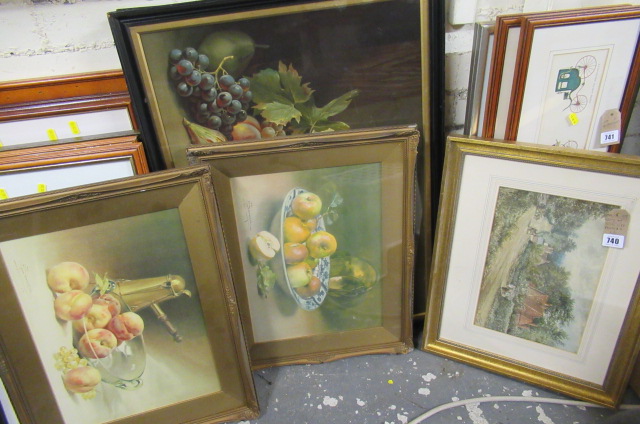 QUANTITY OF STILL LIFE PRINTS AND A WATERCOLOUR Image