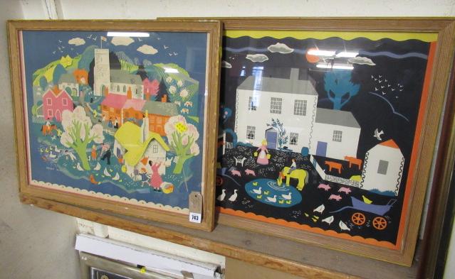 PAIR OF MID CENTURY PICTURES BY PEGGY WICKHAM Image