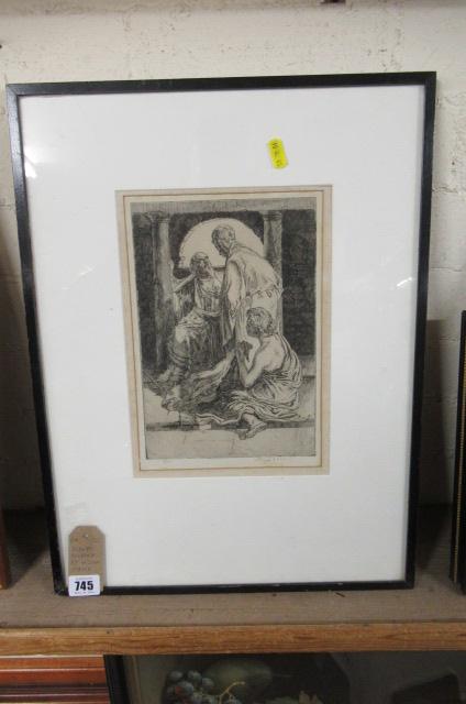 SIGNED ETCHING BY WILLIAM STRONG Image
