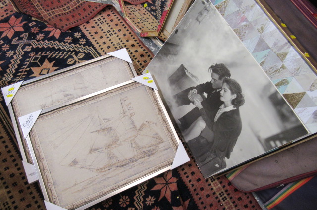 THREE PRINTS AND A PAINTING ON CANVAS Image