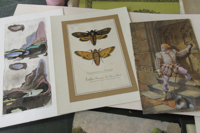 QUANTITY OF UNFRAMED WATERCOLOURS AND TWO POSTERS Image