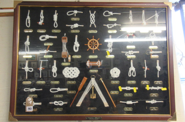 MARINE KNOTS IN DISPLAY CASE Image