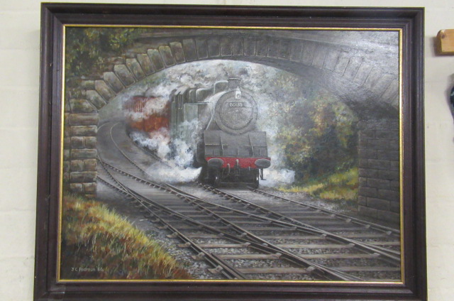 RAILWAY PICTURE   SIGNED J C PEARSON Image
