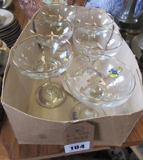SIX BABYCHAM GLASSES Image