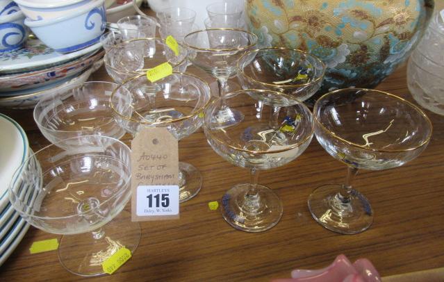 SET OF BABYCHAM GLASSES AND ANOTHER SET Image