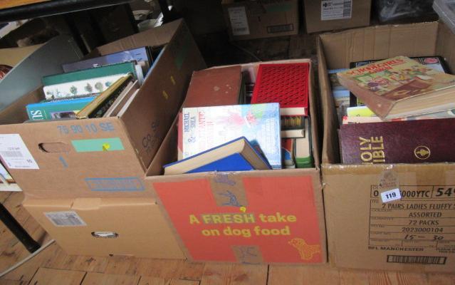 FOUR BOXES OF BOOKS Image