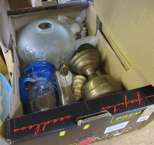 BOX WITH OIL LAMPS ETC Image