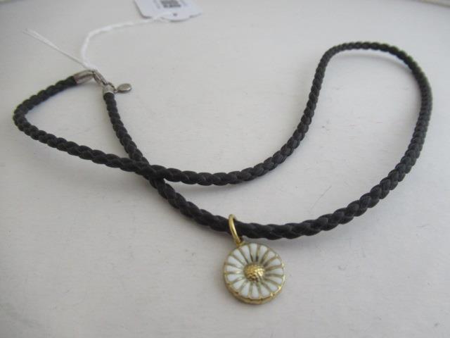 GEORG JENSEN ENAMEL DAISY PENDANT CASED AND BOXED Image
