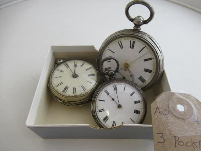 THREE POCKET WATCHES Image