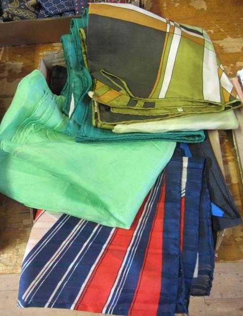 BOX OF SILK AND OTHER SCARVES Image