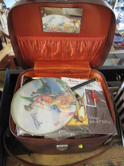 VANITY CASE AND CONTENTS OF STOCKINGS AND SCARVES ETC Image