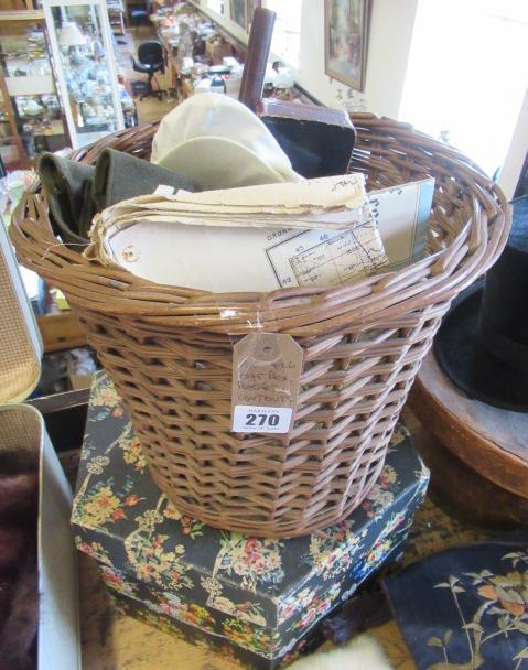HAT BOX BASKET AND CONTENTS Image