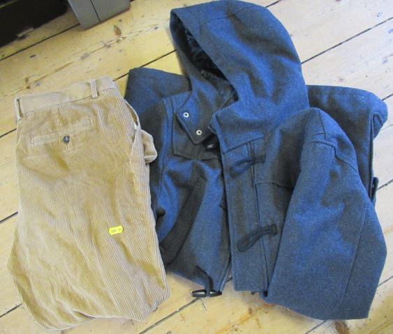DUFFEL COAT AND CORDUROY TROUSERS Image