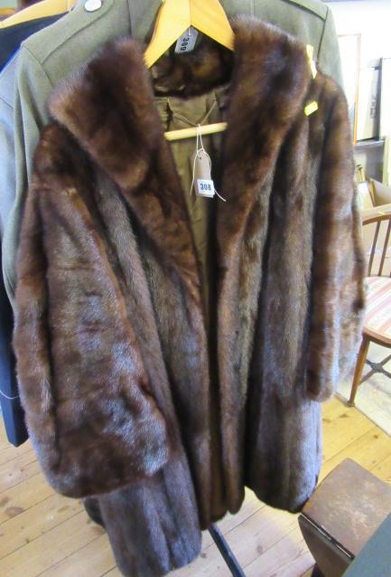 FULL LENGTH BROWN MINK COAT Image