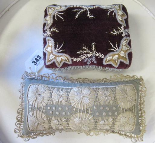 TWO DRESSING TABLE PIN CUSHIONS Image