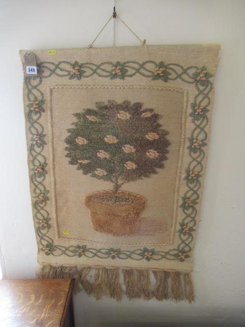 FRUIT TREE EMBROIDERY ON HESSIAN Image