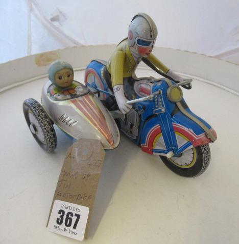 CHINESE CLOCKWORK TIN PLATE MOTOR BIKE Image