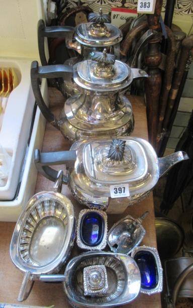 QUANTITY OF EPNS INCLUDING TEA AND COFFEE POTS Image